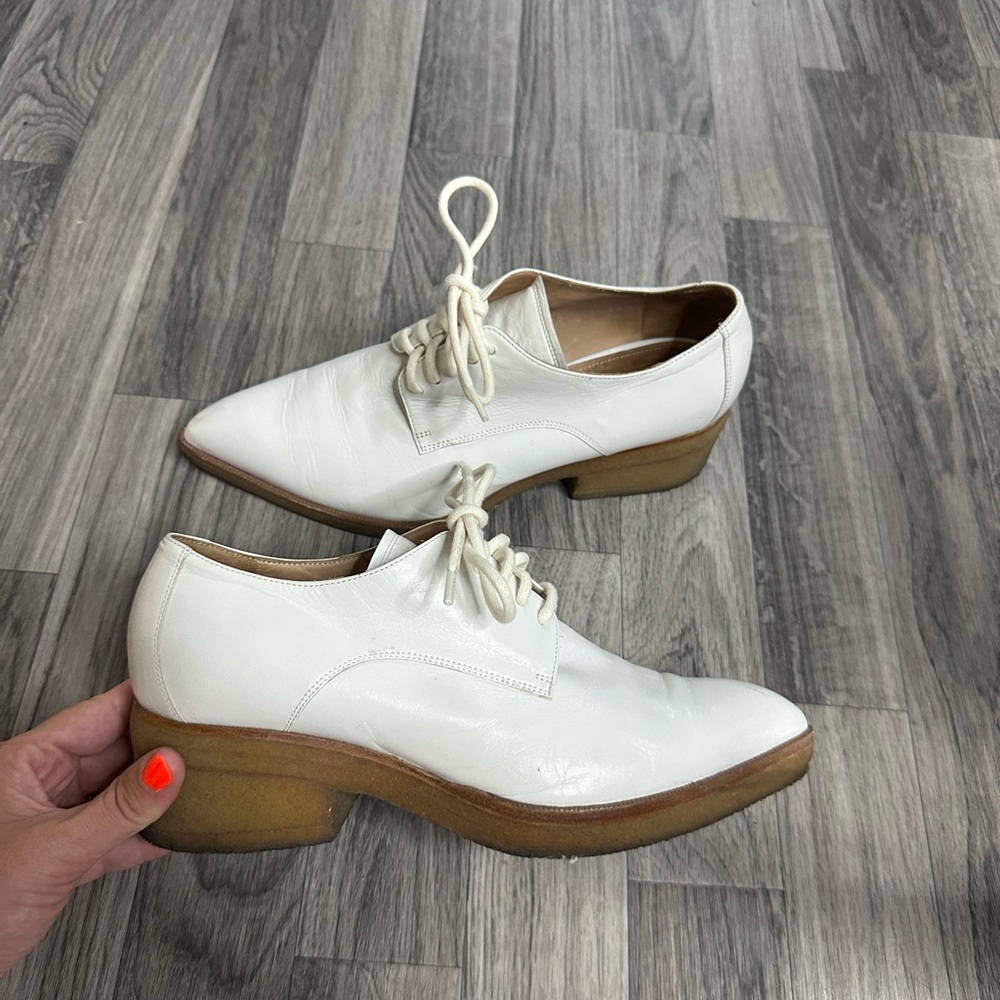 Dries Van Noten Iconic Derby Shoes Business Budapester Casual Lace up white 36.5